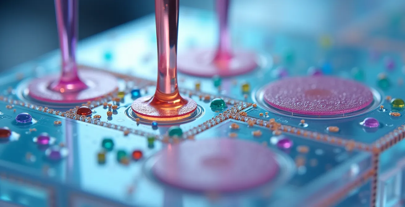 Microfluidic chip device used for precise biomolecule separation and purification