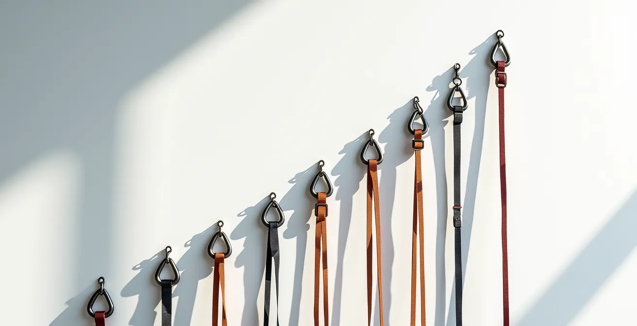 Upward trending graph made of stacked safety equipment pieces showing investment growth